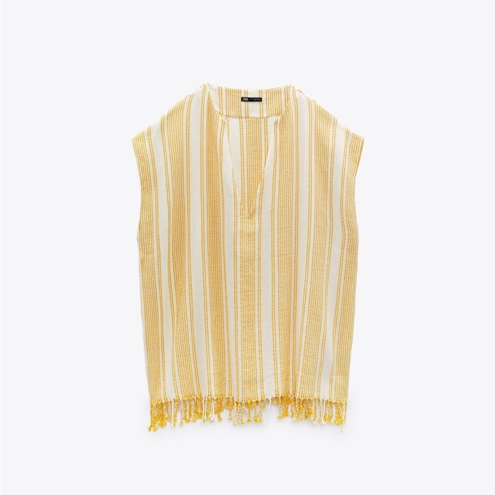 <3 NWT! Zara Rustic Fringed Kaftan